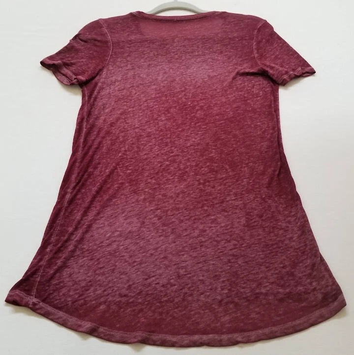 Camiseta Gilmore Niñas Mujer Pequeña S Roja Manga Corta Burnout Elastizada Transparente Camiseta Foto 3 de 4