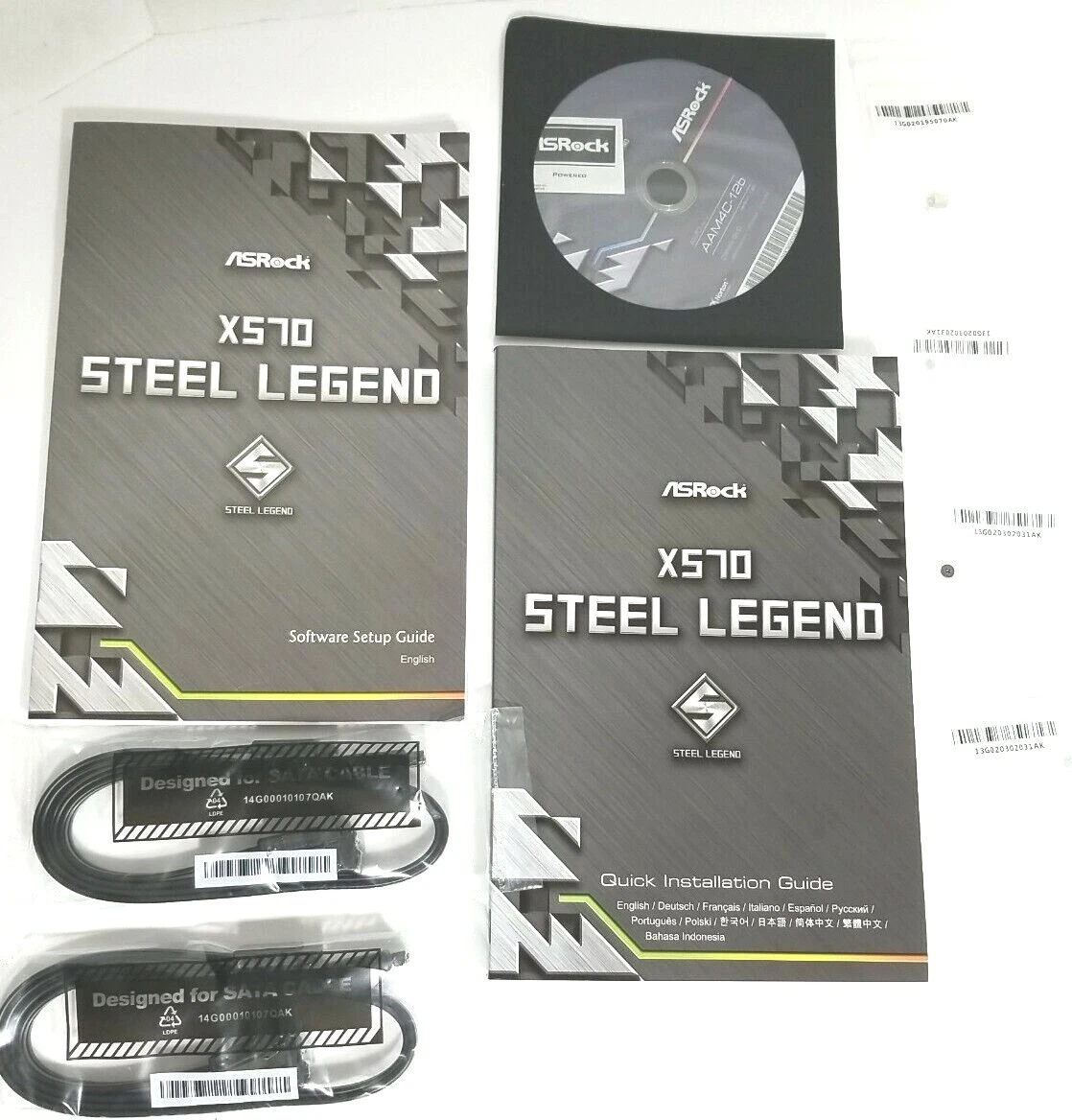 ASRock X570 Steel Legend Set Up Guide cables Software Disc Driver