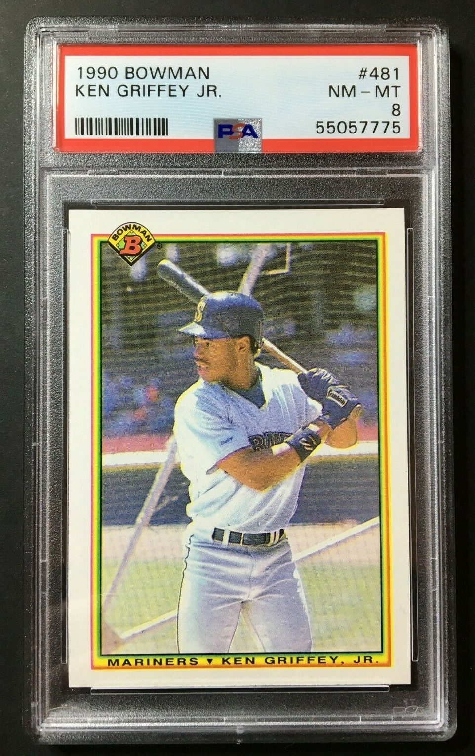 1990 Bowman Ken Griffey Jr # 481 PSA 8 NM-MT