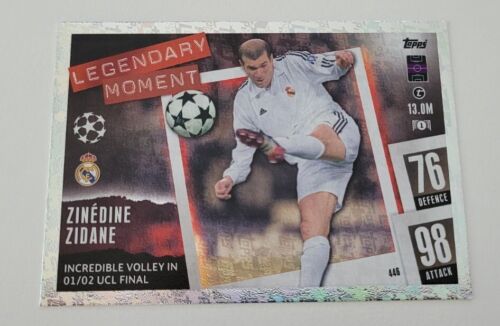 2023-24 Match Attax UEFA - Zinedine Zidane Legendary Moment Card #446 R. Madrid - Imagen 1 de 1