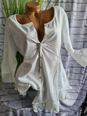 Shirt Sweatjacke Joe Browns Jacke Gr. 44/46 Weiß weich fallend (690) NEU