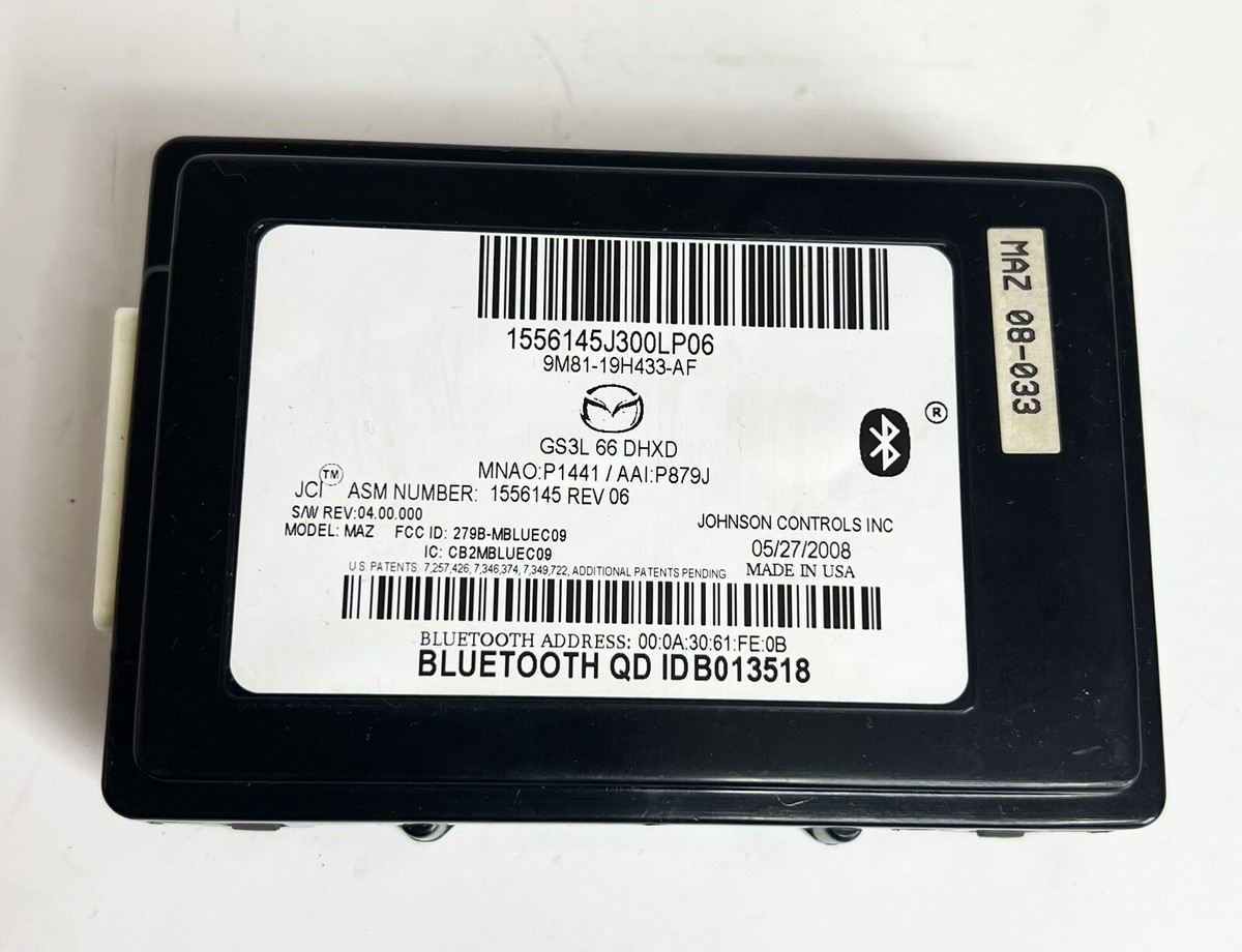 Mazda Bluetooth Communication Control Module Link 9M81-19H433-AF