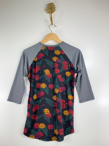 LuLaRoe RANDY Women's Top Small Black Gray 3/4th Sleeve T Shirt Tee NWT - 第 4/6 張圖片