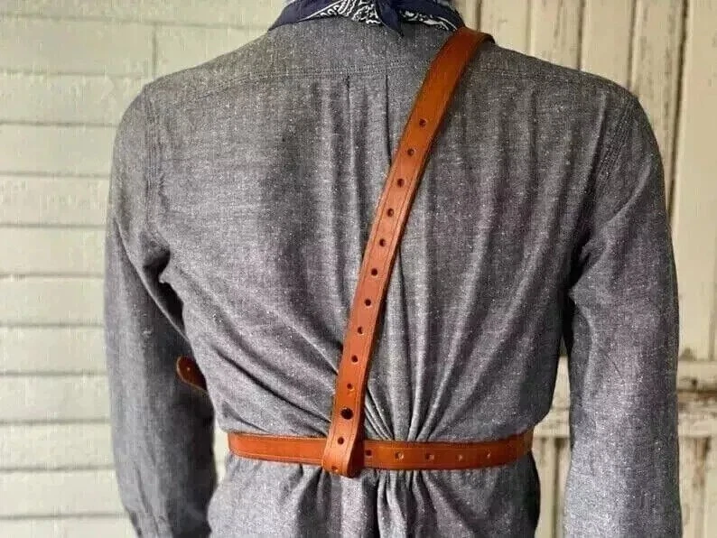 ADJUSTABLE LEATHER CHEST RIG GUN HOLSTER WITH AMMO HOLDER SHOULDER STRAP - Image 4 of 4