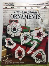 Lacy Ornaments to Crochet 7 Designs Cathy Hardy 896 Leisure Arts 1990