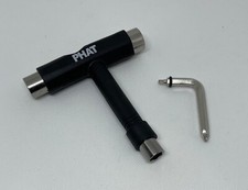 BLACK PHAT ALL IN ONE T TOOL SKATE TOOL FOR SKATEBOARD LONGBOARD NEW