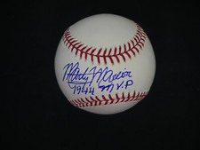 MARTY MARION SIGNED OMLB BASEBALL WITH 