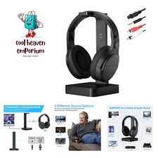 Wireless Headphones for TV Watching with Digital Optical RCA 2.4GHz RF Transm...