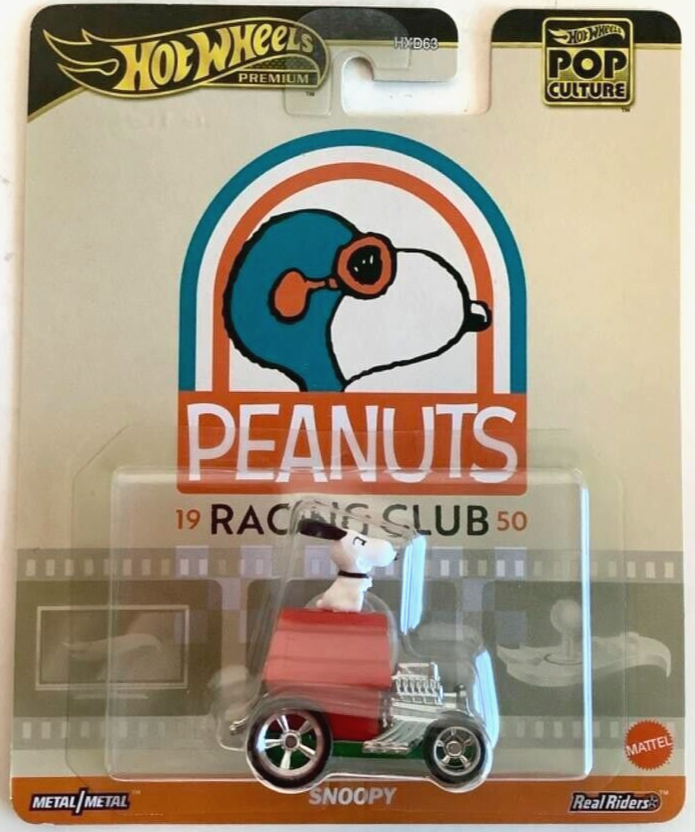 Hot Wheels Premium Peanuts Snoopy Racing Club HVJ42 1 64 Scale Diecast Car