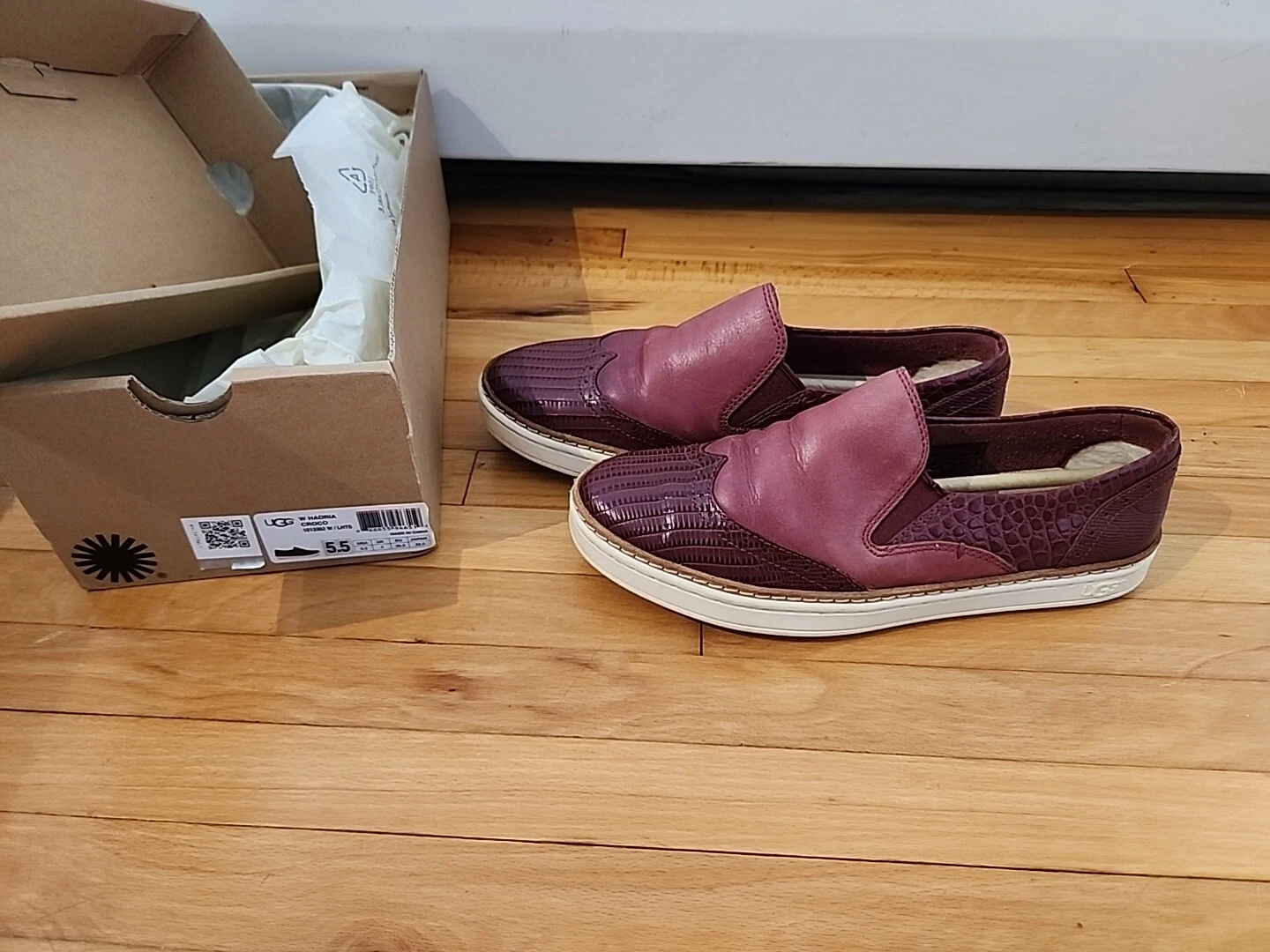 Mocassino slip on punta alare Ugg 5.5 Hadria Croco 1013362