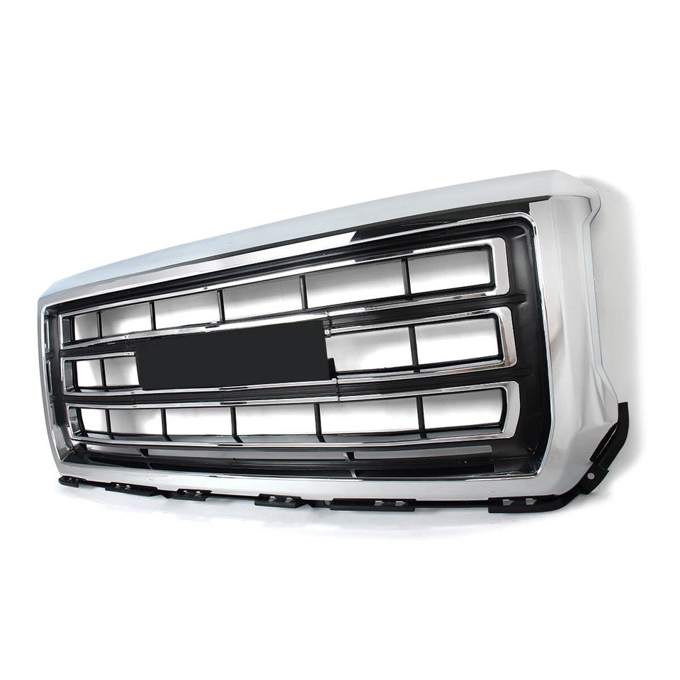 For GMC Sierra 1500 2014-2015 Chrome Front Bumper Grille Upper Grill Assembly - Изображение 4 из 4