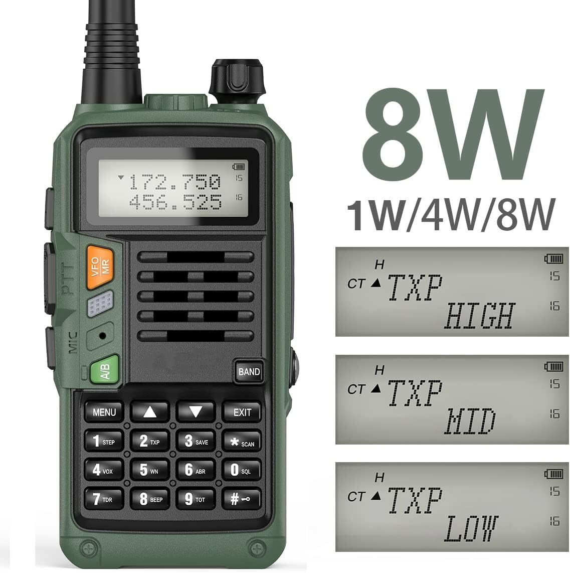 Handheld Police Radio Scanner 2Way Triple Power Digital Transceiver