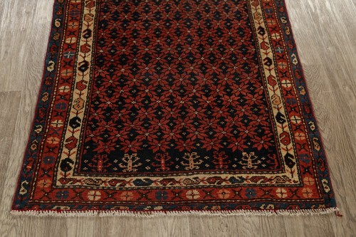 Antique Traditional Malayer Geometric Handmade Runner Rug Oriental Carpet 3x13 - Picture 5 of 12
