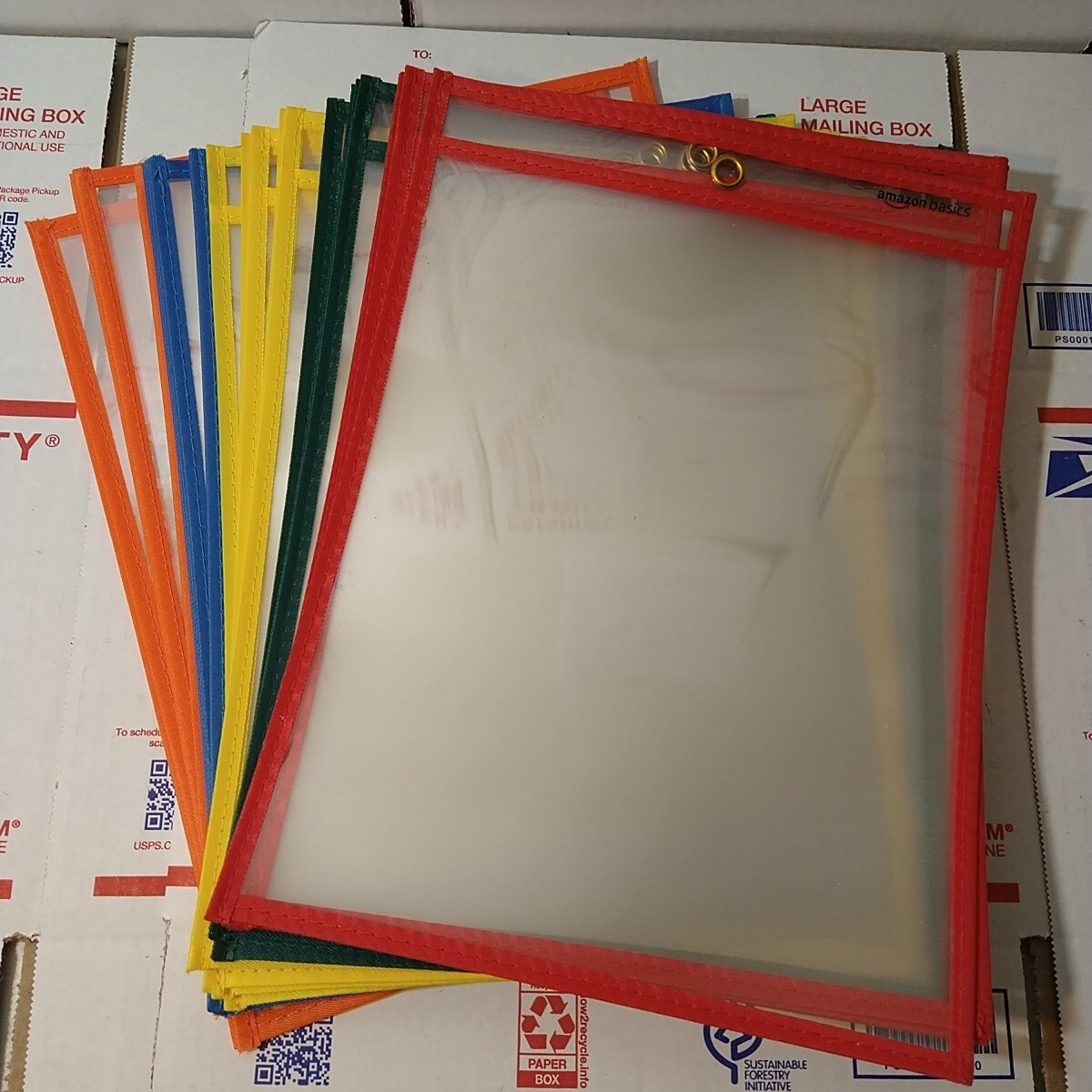 Amazon Basics Heavy Duty Dry Erase Ticket Holder Pockets 8.5" X 11