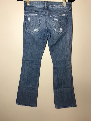 Women's 7 For All Mankind | The Lexie Petite A Pocket Blue Jeans, Sz. 26 - Picture 2 of 6
