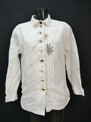 Size 42 costume blouse cream blouse Perry linen with embroidery tb7690
