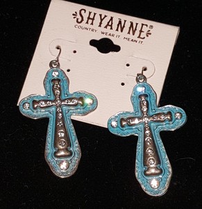 Boot Barn Shyanne Cross Rhinestone Encrusted French Hooks Ships