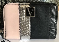 Victorias Secret Wallet Organizer  The Victoria Small Wallet Black Exotic Mix