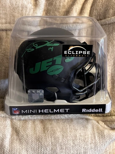 Sam Darnold Autographed/Signed Mini Helmet FANATICS New York Jets Eclipse A
