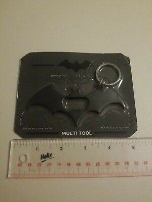 DC Comics WB Batman Multi-Tool Multi tool Keychain Screwdriver Bottle Opener New