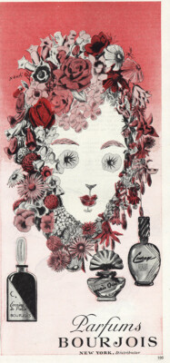 1945 Parfums Bourjois: Evening In Paris Vintage Print Ad