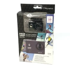 Aluratek ASC1080F Sports Hd Action Camera 1080P 12MP 30m Underwater Case [LN]™