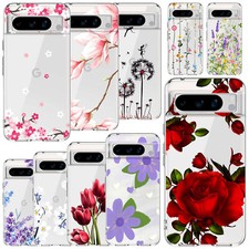 Flowers Shockproof TPU Cover Phone Case For Google Pixel 9 Pro XL 4A 5A 6A 7A 8A