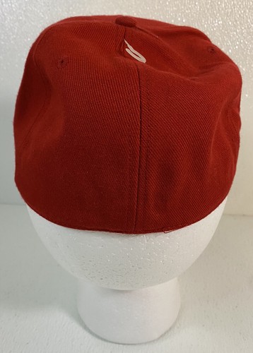 DICKIES EMBROIDERED 1998 LOGO Authentic Vintage Fitted Cap Red Large New - Picture 3 of 7