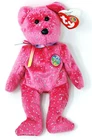 Ty Beanie Baby Decade the Bear 10th Anniversary Pink Vintage Plush