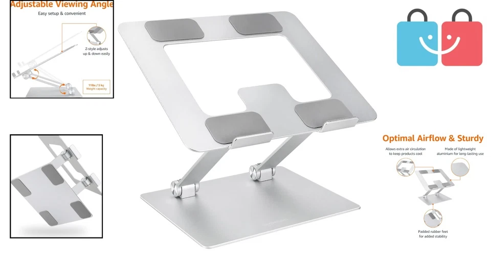 Portable Foldable Laptop Stand with Ventilation - Perfect for Travel & Comfort - Image 2 of 4
