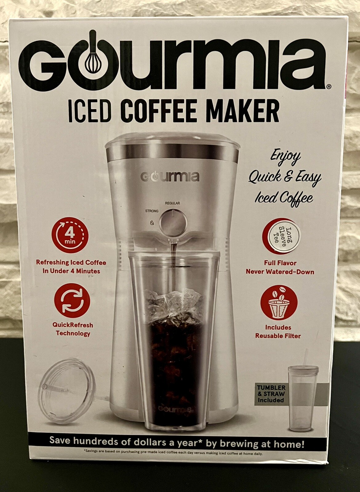 With 25 Fl Oz. Reusable Tumbler, White Nib
