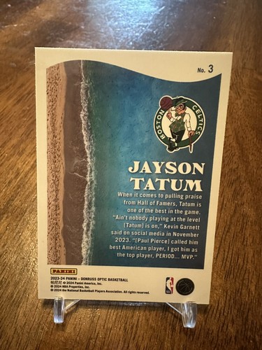 Jayson Tatum 2023-24 Donruss Optic Splash Insert #3 Boston Celtics - Picture 2 of 2