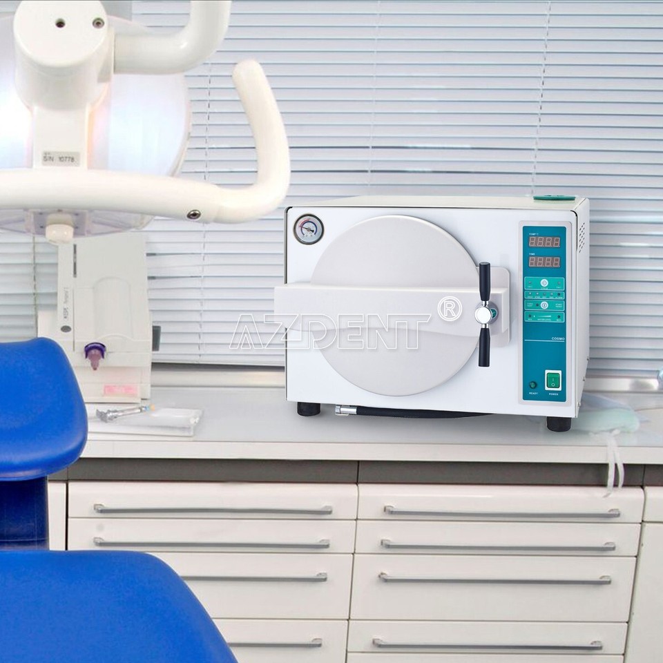 AZDENT Dental Autoclave Sterilizer - Class B With Drying, 18L & 22L Sizes, Stainless Steel-446207