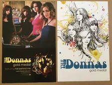 THE DONNAS Rare 2004 DOUBLE SIDED POSTER PROMO POSTER of Gold Metal CD USA 11x17