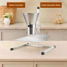 8mm Manual Filling Package Funnel Stainless Feeding Hopper with Support Stand