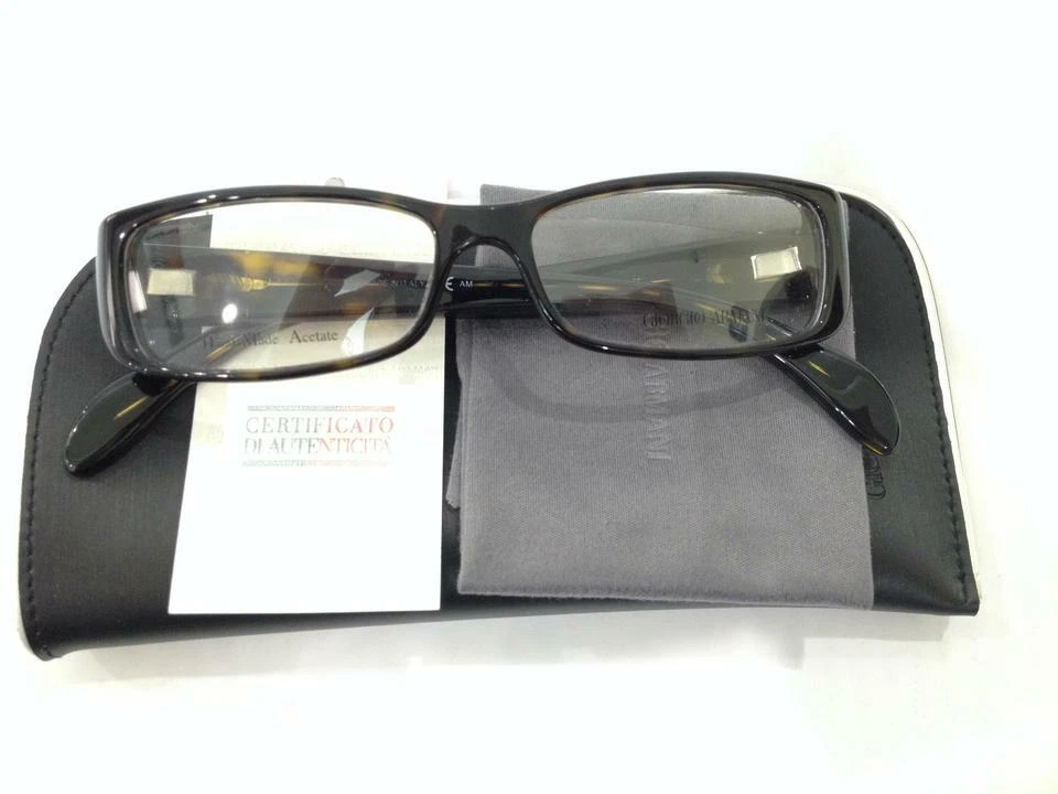 GIORGIO ARMANI GA717 086 MARCO DE GAFAS DE PLÁSTICO TORTUGA OSCURO 51-14-135 Italia Foto 2 de 3