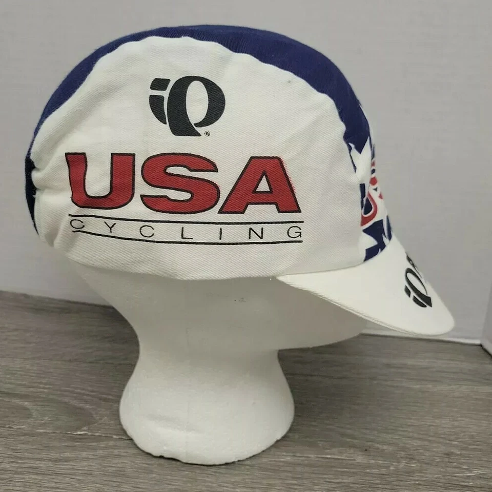 Gorra De Colección Pearl Izumi Ciclismo Rojo Blanco Azul Equipo Oficial EE. UU. Talla Única Foto 3 de 4