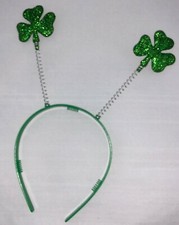 Green Shamrock Headboppers Green Glitter Shamrocks St patrick's headband