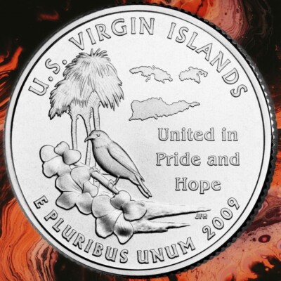 QUARTER  DOLLAR  VIRGIN  ISLANDS  2009 P Unc  682#  