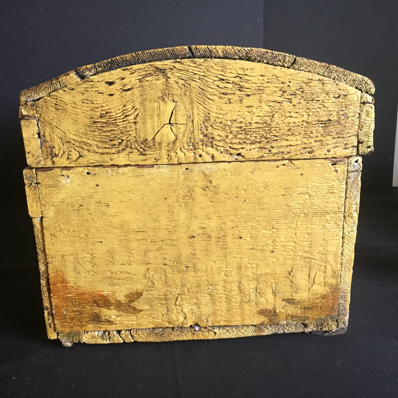 Antique Tole Painted Dome Top Wooden Chest Trunk eBay