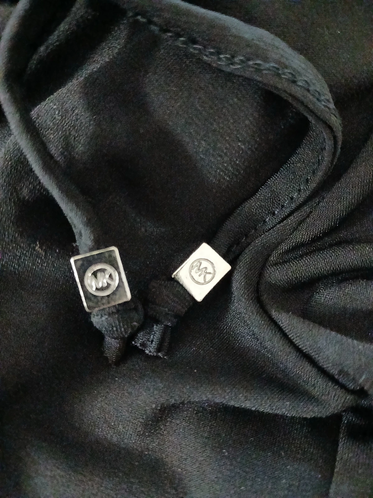 Abito donna Michael Kors piccolo spalle fredde manica lunga sopra ginocchio nero maglia