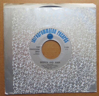 The Kingston Trio 45rpm 1969 One Too Many Mornings (Dylan) / Scotch And Soda