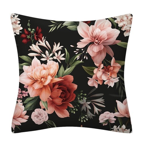 18x18" Throw PILLOW COVER Floral Double-Sided Decorative Flower Bed Cushion Case - Picture 34 of 42