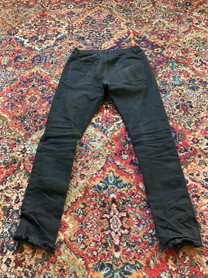 SAINT LAURENT D02 M/SK-LW Black 13SSエディ期 Saint Laurent Paris Mens Black Denim D02 M/SK-LW - Size 32 (READ