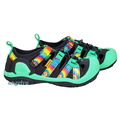 Keen child youth knotch creek sandals sneakers tie dye green waterproof outdoor - Picture 3 of 14