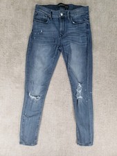 Express Jeans Legging Mid Rise Womens Denim Pants 4 Blue Cotton Blend