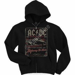 ac dc zip up hoodie