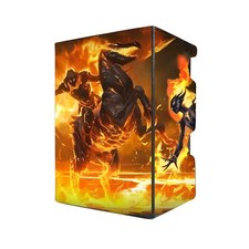 Cavalier of Flame Deck Box - Holds 100 Double Sleeved Cards & Dice Tray