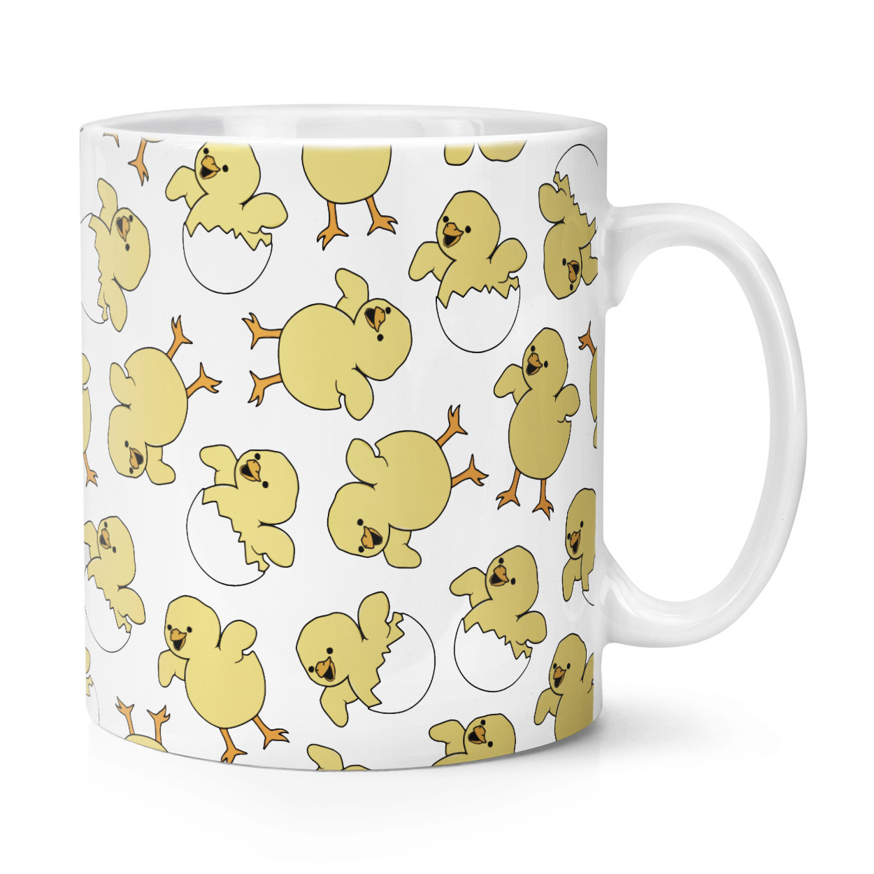 Baby Chicks Pattern 10oz Mug Cup - Funny Chicken Animal Bird