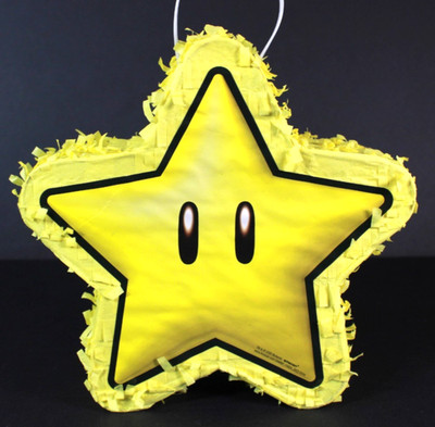 Nintendo Super Mario Brothers Mini Super Star, Starman Pinata Un Used 6.5'' Ht.